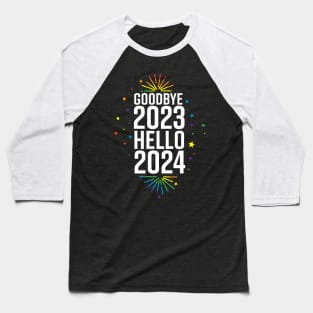 Goodbye 2023 Hello 2024 LBGTQ New Years design Baseball T-Shirt